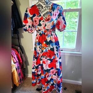Shein multicolor floral long dress